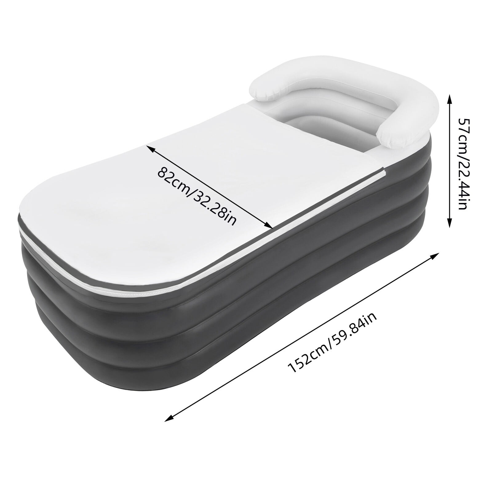 4-Layer Inflatable Bathtub with Fast Inflation & Insulation - Portable PVC Spa for Home & Outdoor Use, 220 Lbs Capacity