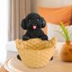 thumbnail image 4 of Cesta para Estatua de Perro Macarena Organizador Duradero de Esculturas de Animales Cac Negro, 4 of 8