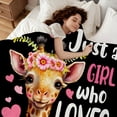 thumbnail image 3 of Giraffe Blanket Gifts for Women Adults,Flannel Animal Throw Blanket Gift Home Decor for Bed Couch Outdoor 50"x40", 3 of 7