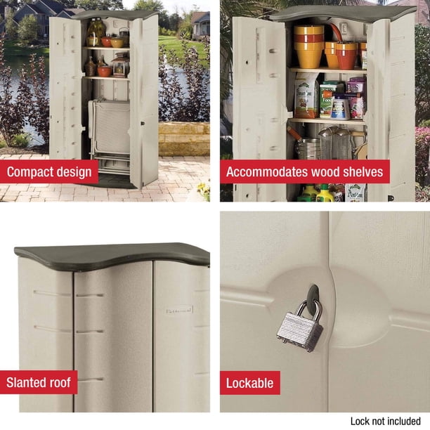 Rubbermaid 2 ft. x 2.5 ft. Compact Vertical Shed - Walmart