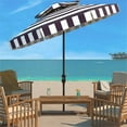 thumbnail image 2 of Safavieh Elsa 9' Market Crank Double Top Patio Umbrella, Navy/White, 2 of 6