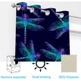 thumbnail image 5 of Coolnut Room Darkening Window Curtains Panels Drapes Dragonfly Thermal Insulated Grommet Blackout Curtains 84x55in 2 Panels, 5 of 5