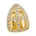 thumbnail image 5 of QccHieUs Hip Hop Teeth Grill Decor Copper Tooth Grill for Parties Music Festival Show Gold, 5 of 9