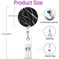 thumbnail image 2 of LAICAIW Badge Reel Marble Element Pattern Retractable Reel Holder Reel with Alligator Clip-6pcs, 2 of 4