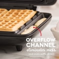 thumbnail image 4 of Dash No-Drip Waffle Maker - Make Any Breakfast, Lunch, & Snacks with Easy Clean, Non-Stick + Mess Free Sides, Aqua, 4 of 6