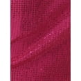 thumbnail image 5 of INSPIRE CHIC Metallic Crop Top for Women's Sleeveless Christmas Sparkly Sequin Tops S Hot Pink, 5 of 6