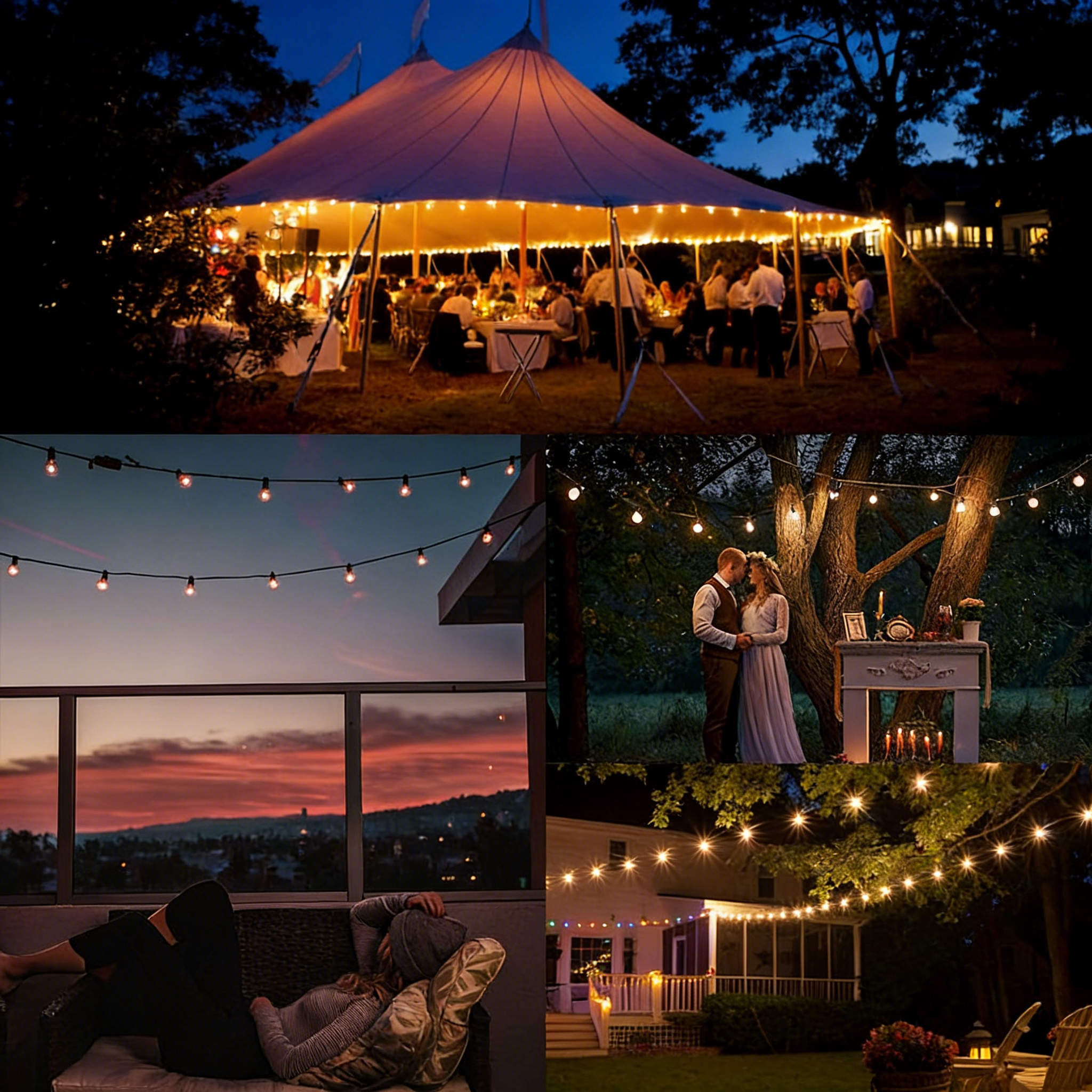 IJIL 100ft Outdoor String Lights 50 G40 LED Bulbs photo 4