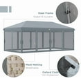 thumbnail image 4 of Outsunny 10' x 20' Pop Up Canopy Tent with Netting, Heavy Duty Instant Sun Shelter, Large Tents for Parties with Carry Bag for Outdoor, Garden, Patio, Gray, 4 of 9