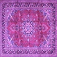 thumbnail image 1 of Ahgly Company Indoor Square Medallion Purple Traditional Area Rugs, 5' Square, 1 of 4