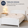 thumbnail image 2 of Zimtown Queen Bed Frame,Solid Pine Wood Twin Platform Bed Frame, Bedroom Queen Bed with Headboard for Adults, White, 2 of 10
