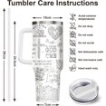 thumbnail image 6 of Christian Tumbler 40oz - Religious Gift for Women - Stainless Steel Insulated Cup with Handle & Straw - Bible Verse Design, 6 of 6