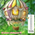thumbnail image 5 of Hot Balloon Solar Lantern with Flickering Flame Light, 2D Flat Acrylic Lantern, Outdoor Hanging Lights Waterproof, Glass Solar Hanging Lights for Garden Yard Patio Decoration, 5 of 8