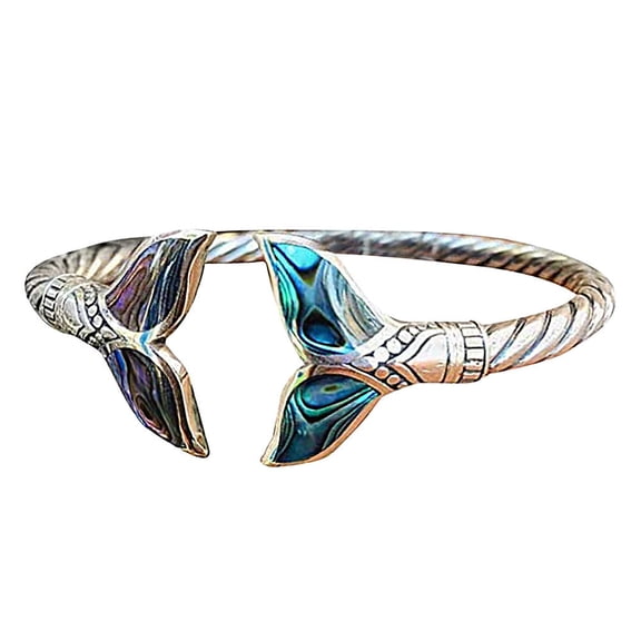 Women's Mermaid Tail Alloy Adjustable Open Ring Fashion Jewelry Statement Finger Ring Unique Design Gift For Women