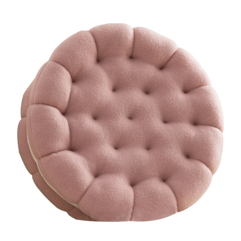 Cute Floor Seating Cushions Biscuit Shaped Decorative Floor Pillow