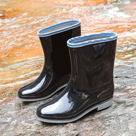 

Fashion Mid-tube Rain Boots Ladies Pvc Non-slip Rain Boots Water Shoes Woman Rubber Shoes