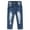 LightBlue-2047, variant on KIDSCOOL SPACE Girls Slim Jeans,Big Girl Ripped Holes Denim Pants,Light Blue,13-14 Years