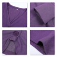 thumbnail image 4 of Cotton Ladies V-neck Fashion Design Loose Solid Color Casual Cardigan, 4 of 4