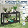 thumbnail image 3 of YUSAZENS 48 Inch 2-Shelf Console Table, Indoor Outdoor Wooden Storage Entryway Side Table Black, 3 of 8