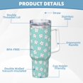 thumbnail image 5 of Salouo Cartoon Teeth1 for 40oz Water Bottle with Handle & Flip Straw - Stainless Steel Vacuum Insulated Tumbler-Reusable Travel Coffee Mug- Gifts for Women & Men, 5 of 8