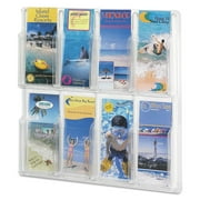 Reveal Clear Literature Displays, Eight Compartments, 20 1/2w x 20 1/2h, Clear