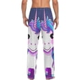 thumbnail image 2 of Cute Unicorn Ghost Pajama Pants Men's Lounge Pants Light with Drawstring and Pockets, 2 of 7