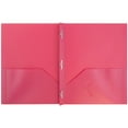thumbnail image 2 of JAM Paper Medium Weight Plastic Presentation Folder with Clasps, Fuchsia Pink, 96/pack, 2 of 5