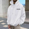 thumbnail image 2 of Mens Jesus Hoodies God Bible Verse Religious Christian Faith Pullover Sweatshirts Spring Fall White XL, 2 of 6