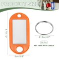 thumbnail image 2 of Uxcell Plastic Key Tags with Split Ring Label Window Identifiers ID Keychain Tag for Name Luggage Orange, 2 of 6