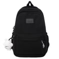 thumbnail image 1 of Mochila ligera de nailon Kawaii resistente al agua para mujer, bonita mochila para ordenador portátil, bolsa de viaje diaria (negro), 1 of 5