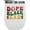 White, variant on Dope Black Dad, Groovy Retro Wavy Text Merch Gift, White 12oz Wine Tumbler