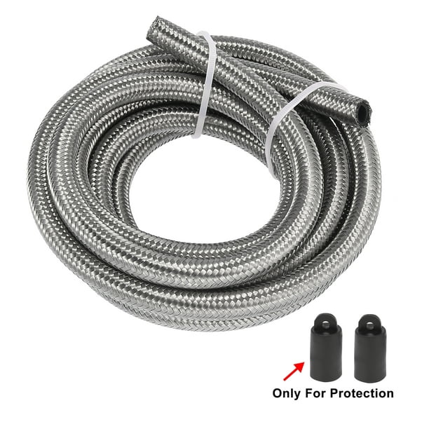 Car Auto Stainless Steel Braided 10ft 3/8 Fuel Line Kit with AN6 Swivel  End Fitting for CPE Oil Gas Hose 