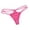 Hot Pink, variant on Womens Seamless Thong Underwear Double Strap Low Rise Panties with Metal Ring Soft Stretchy No Show Lingerie Beige S-XL,Size M