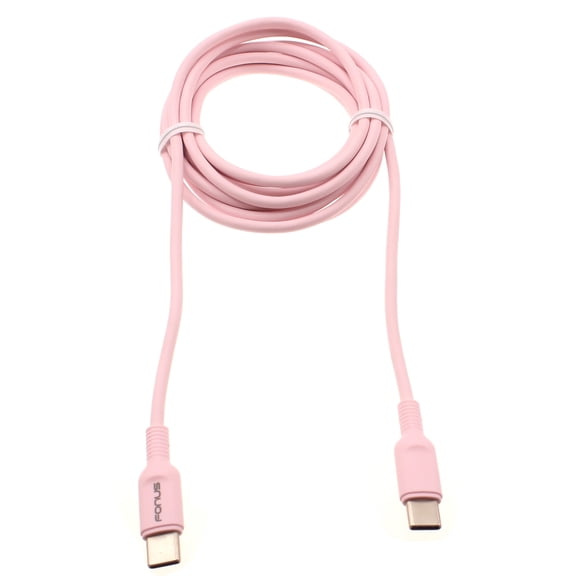 Pink 6ft Long Cable for OnePlus Nord N300/N20/10T 5G Phones - USB-C to Type-C PD Fast Charger Cord Power Wire Compatible With OnePlus Nord N300 5G/N20 5G, 10T 5G Models