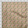 thumbnail image 4 of oneOone Cotton Poplin Dark Beige Fabric Floral Craft Projects Decor Fabric Printed By The Yard 56 Inch Wide, 4 of 4