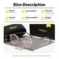 thumbnail image 3 of LightInLuxe Unisex Retro Full Frame Plano Glasses Anti-Blue Light Outdoor Round Frame Plano Glasses., 3 of 4
