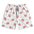 thumbnail image 5 of Goofa Hand Drawn Strawberry Printed Mens Swim Trunks Summer Quick Dry Short Beach Swimwear Bathing Suits-3X-Large, 5 of 9