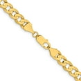 thumbnail image 3 of Primal Gold 14 Karat Yellow Gold 8.5mm Open Concave Curb Chain, 3 of 4