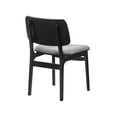 thumbnail image 5 of Lima Wood Dining Accent Chairs in Black Finish and Grey Fabric - Set of 2, 5 of 5