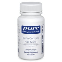 Pure Encapsulations Biotin Complex Hair & Skin | Biotin Complex for Healthy Hair and Skin Support | 60 Capsules