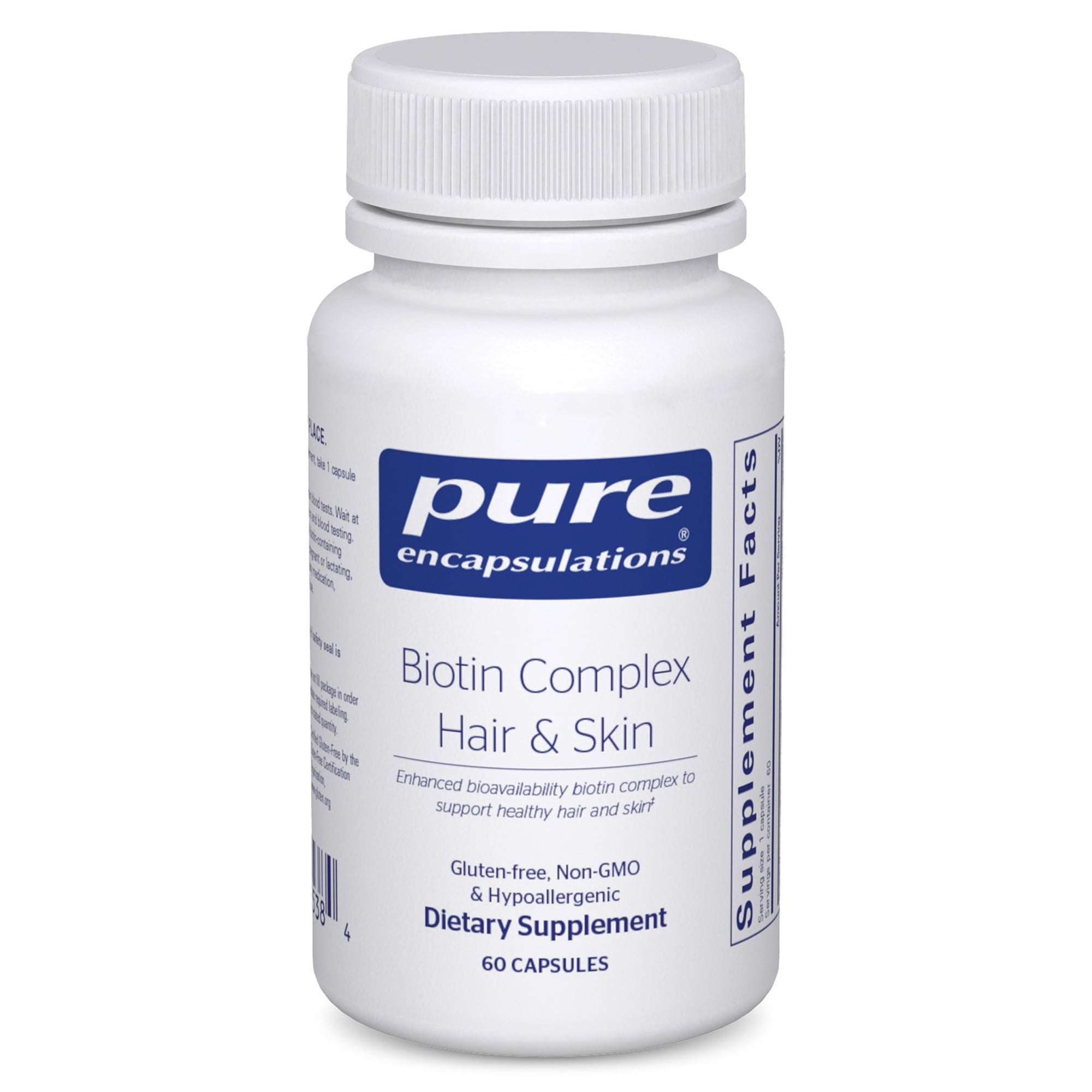 Pure Encapsulations Biotin Complex Hair & Skin | Biotin Complex for Healthy Hair and Skin Support* | 60 Capsules