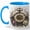 Blue, variant on Moon Pocket Watch Coffee Mug, Celestial Floral Clock Mug, Vintage Timepiece Ceramic Mug, Starry Night Gift Cup, 11 oz