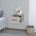 thumbnail image 3 of Calion Floating Nightstand for Bedroom | Light Gray Engineered Wood with Drawer | Space-Saving Wall-Mounted Bedside Table | 13.2" W x 13.8" D x 9.8" H | Modern &amp; Versatile, 3 of 7