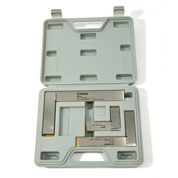 Groz Steel Precision Squares, 16 Micron Squareness, 2", 4" & 6" Sizes