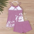 thumbnail image 4 of Birdeem Women Plus Size Print Bowknot Set Two-Piece Swimsuit Swimwear Shorts, 4 of 12