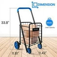 thumbnail image 3 of Kids Collapsible Utility Cart, 66 lbs Capacity, Easily Foldable and Portable Save Space, Folding Lightweight Trolley with Rolling Swivel Wheels, for Shopping Groceries with Your Child, 3 of 8