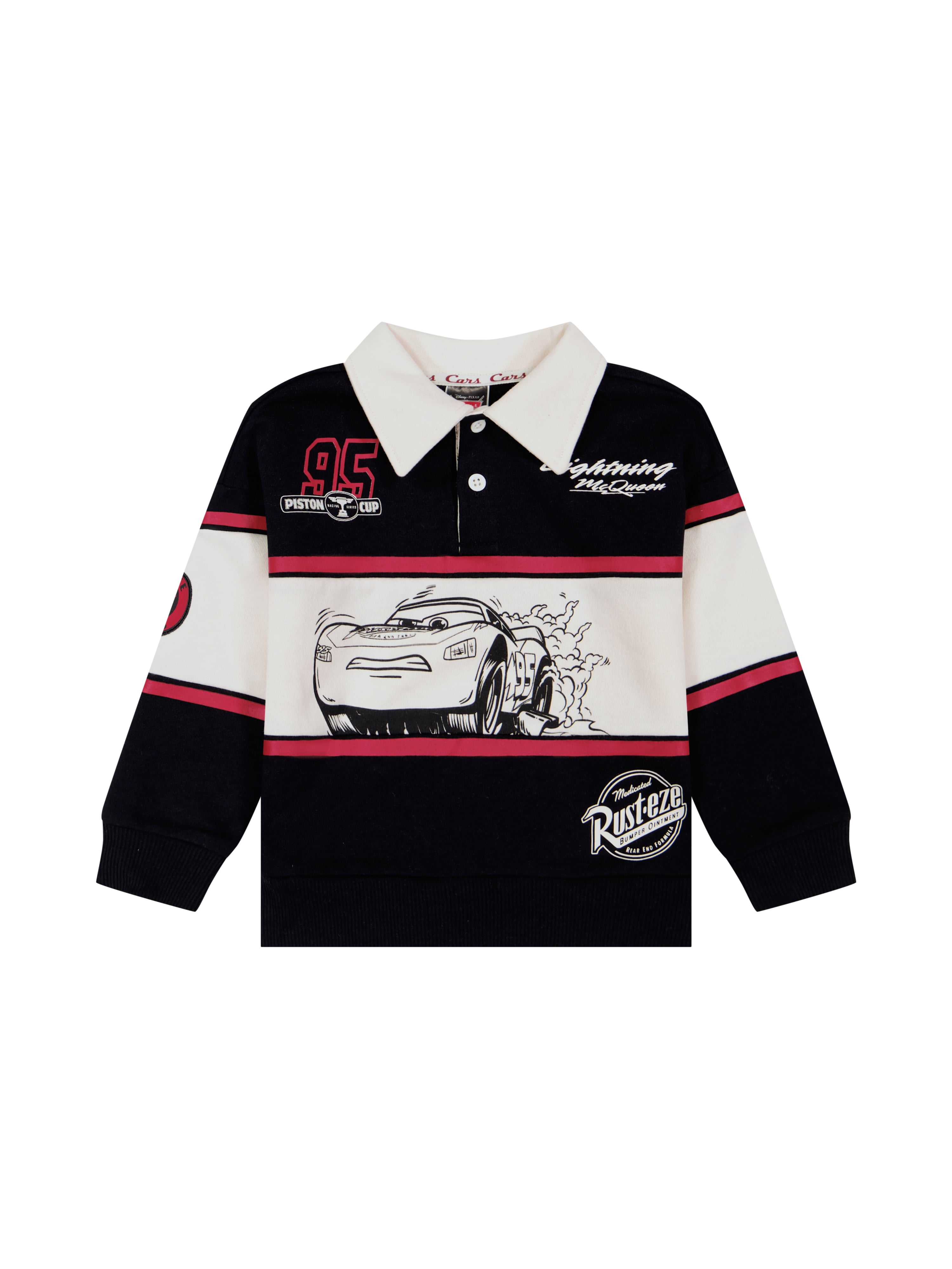 Cars Toddler Boy Long Sleeve Rugby Shirt, Sizes 12M-5T