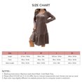 thumbnail image 5 of Vestido de Manga Larga Cuello Redondo Dobladillo Suelto Un Solo Pecho Fibra de Poliéster Vestido de Color Puro Vestido Casual de Mujer para la Vida Diaria Café L, 5 of 5