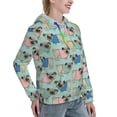 thumbnail image 3 of Hoodies for Women - Colorful Pugs Comfrt Colour Drawstring Women'S Fashion Hoodies & Sweatshirts, Fall Outfits Clothes for Women 2024 Pullover with Kangaroo Pocket, 3 of 7