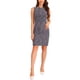 thumbnail image 1 of Vestido de Tweed INSPIRE CHIC para Negocios de Mujer con Cuello Barco Sin Mangas y Estampado de Cuadros M Negro, 1 of 6