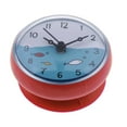 thumbnail image 2 of jifeng Bathroom Kitchen Silicone Clock w/ Suction Cup Waterproof Moistureproof Red A-Red, 2 of 7
